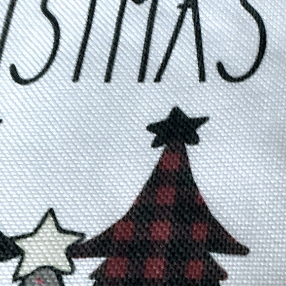 Christmas Placemats Trees Buffalo Plaid Placemats Black White 12 x 18 4 PC Set - Picture 6 of 16